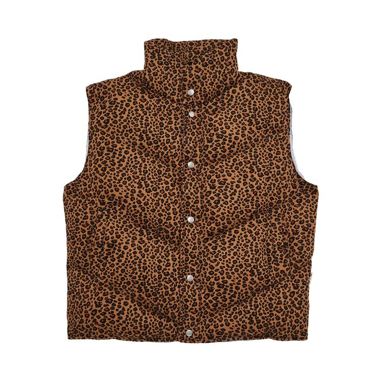 

Утепленный жилет Advisory Board Crystals Camouflaged Puffer Vest 'Brown Leopard Print', коричневый