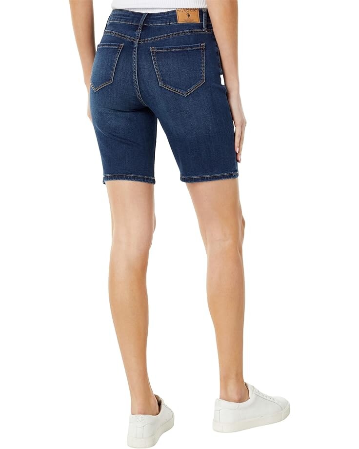 

Шорты U.S. POLO ASSN. 9" High-Rise Stretch Denim Bermuda in Tasmania Wash, цвет Tasmania Wash