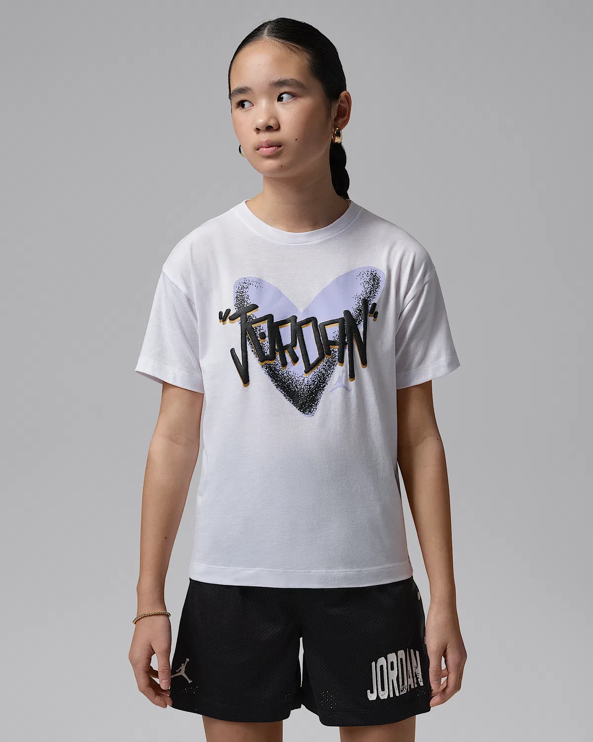 Детская футболка Jordan Heart Sketch, White