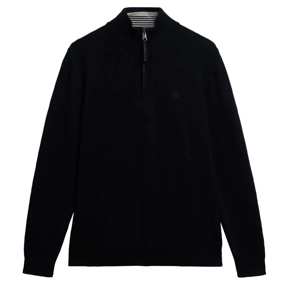 

Свитер Superdry Essentials half zip, черный