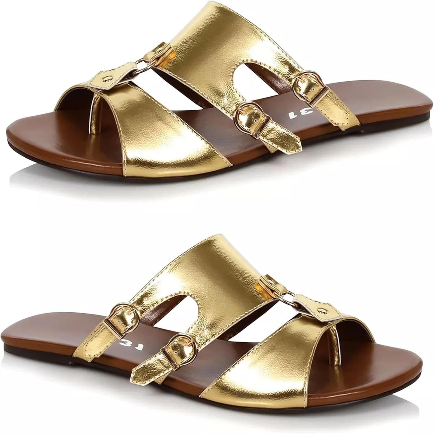 Мужские сандалии Элли Шуз Спарта Гладиатор на Хэллоуин Ellie Shoes, золотой — фото 4
