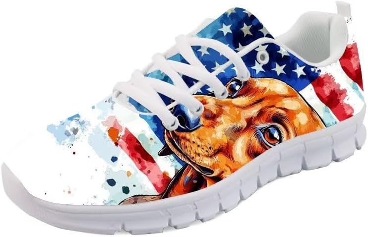 

Женские спортивные кроссовки Forchrinse с принтом американского флага и смелого орла, кроссовки для мужчин и женщин, обувь USA, президентская независимость, American Flag Dachshund