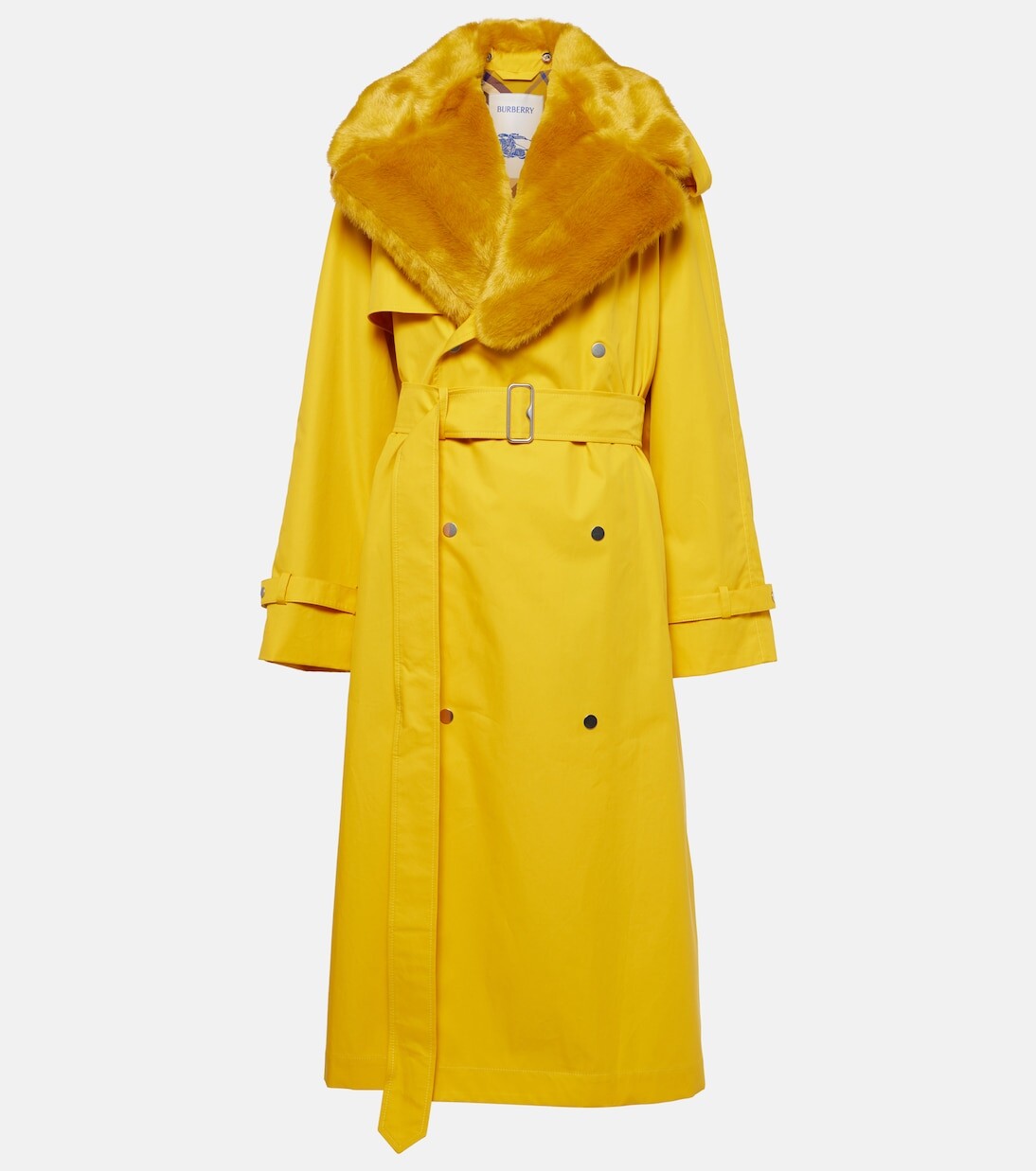 

Тренч kennington оверсайз из габардина Burberry, желтый