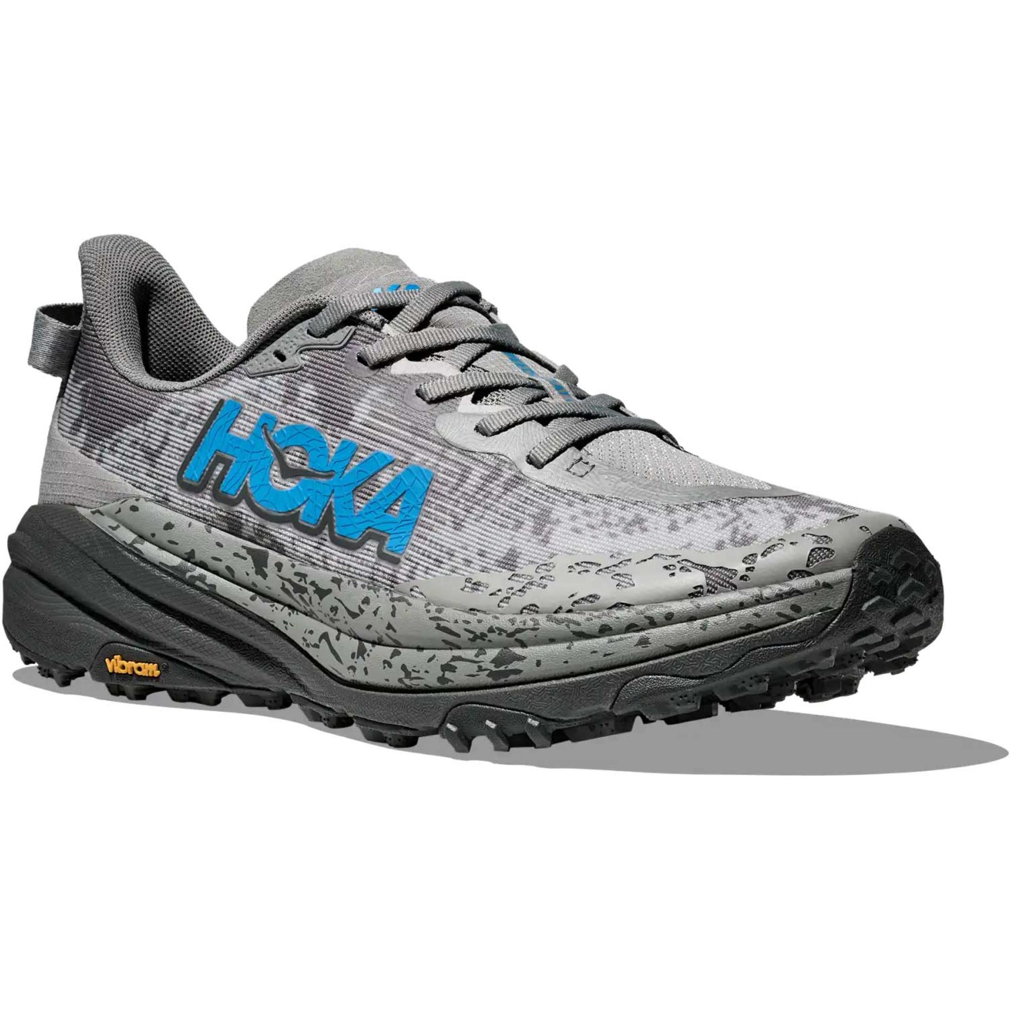 Мужские кроссовки для трейлраннинга Speedgoat 6 HOKA, Galactic Grey/Hoka Blue — фото 2