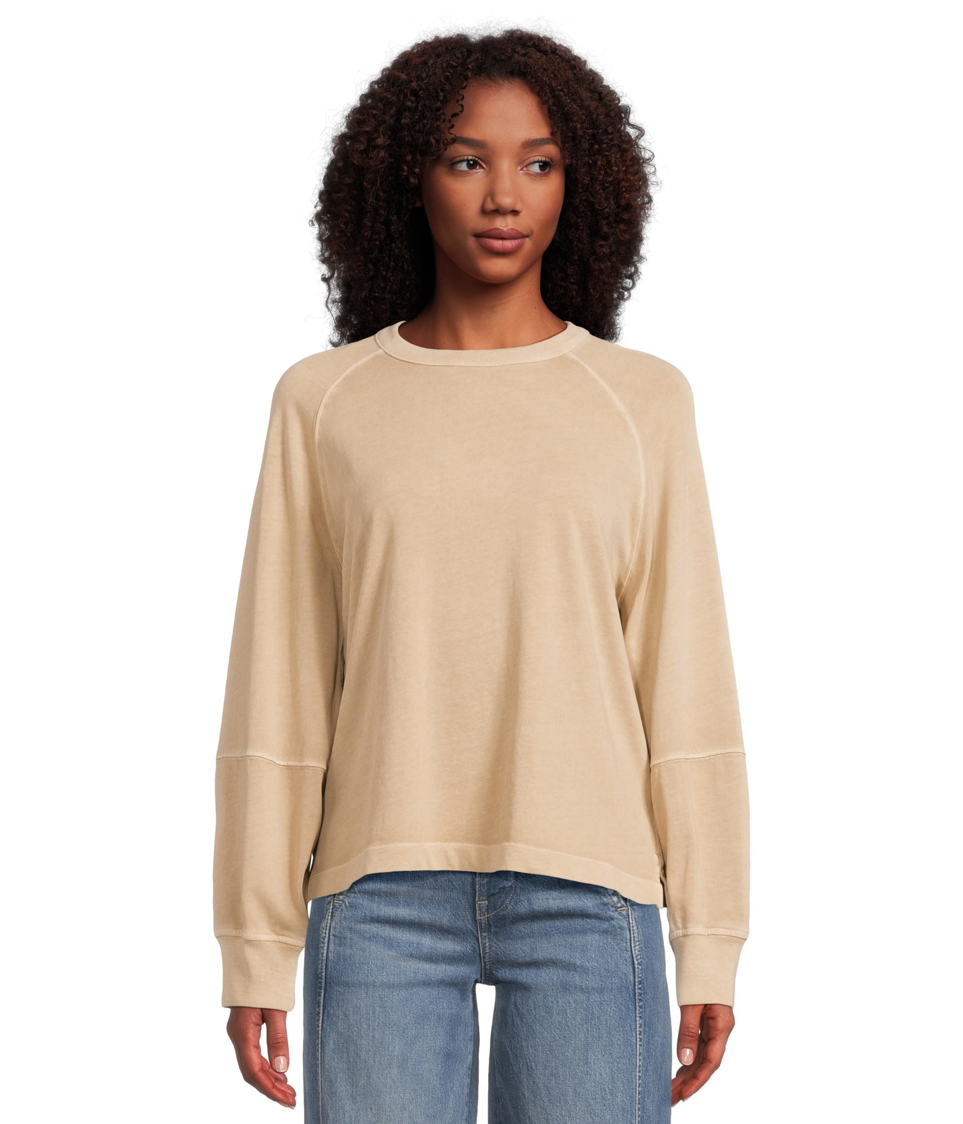 

Футболка Madewell Raglan Crew Neck Tee Heavy Weight Jersy, цвет Soft Fawn