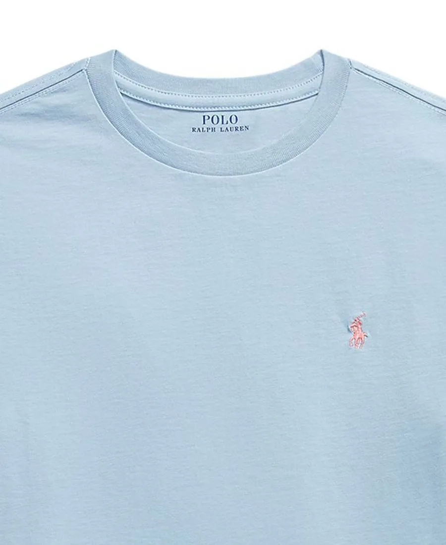 Детская футболка с круглым вырезом, размер 8-20 Polo Ralph Lauren, estate синий — фото 3