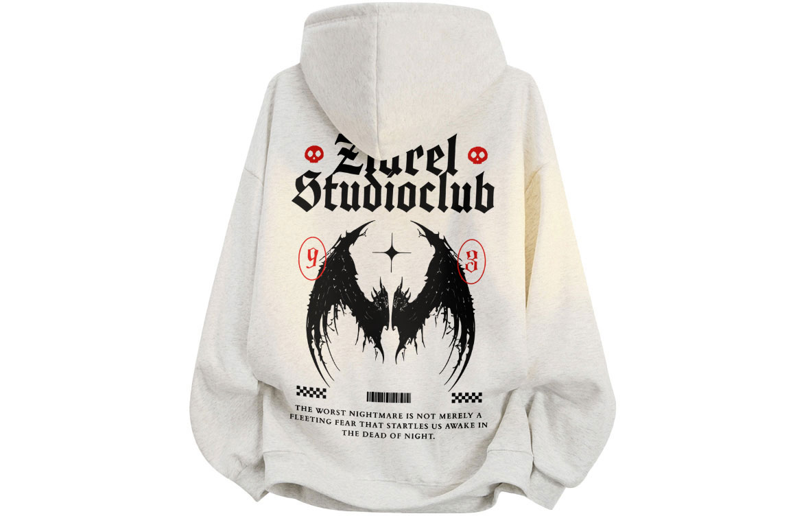

Толстовка Unisex Hooded Moderate Heavyweight ZIAREL, белый heather серый