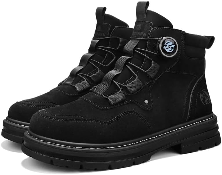 

Высокие боевые ботинки, замшевая кожа, подошва на платформе, ботинки в военном стиле, черные и бежевые, массивные кроссовки Generic