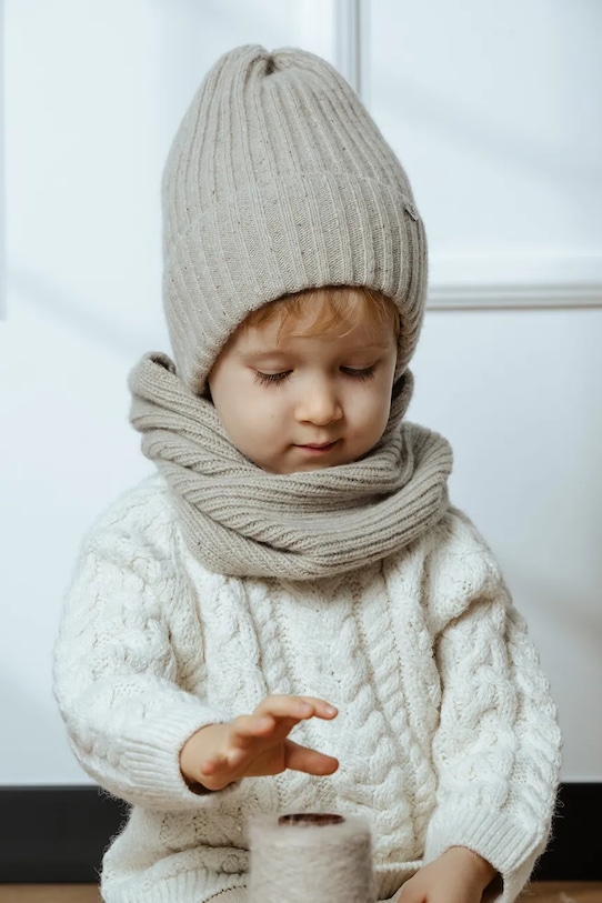 

Детский шерстяной Шарф Theo Jamiks, бежевый