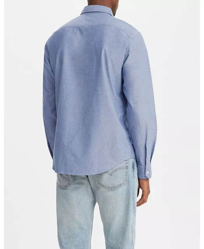 Мужская классическая рубашка с длинным рукавом и одним карманом Regular Fit Levi's, синий — фото 2
