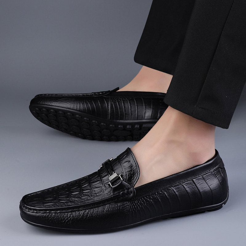 CALIFBULL Мокасины мужские белые, цвет White[Leather Shoe Size: Size 40 in This Model = Athletic Shoes 41] — фото 4