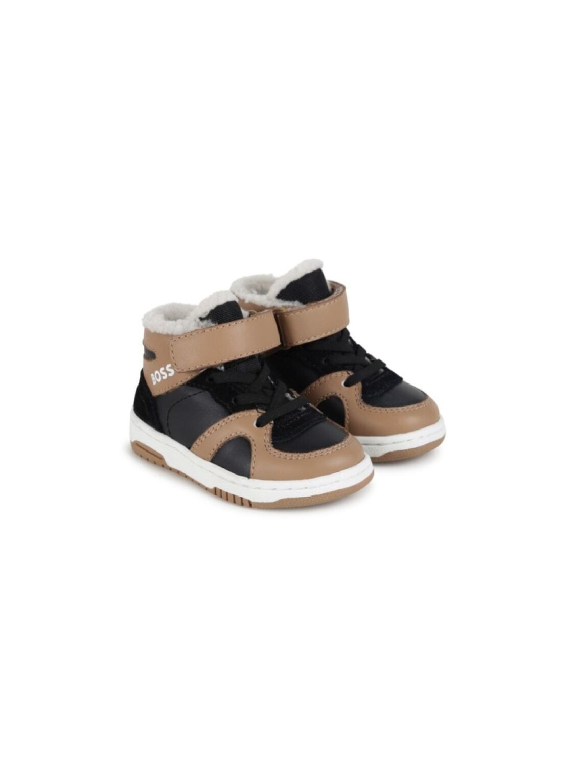 

BOSS Kidswear высокие кроссовки в стиле колор-блок, коричневый