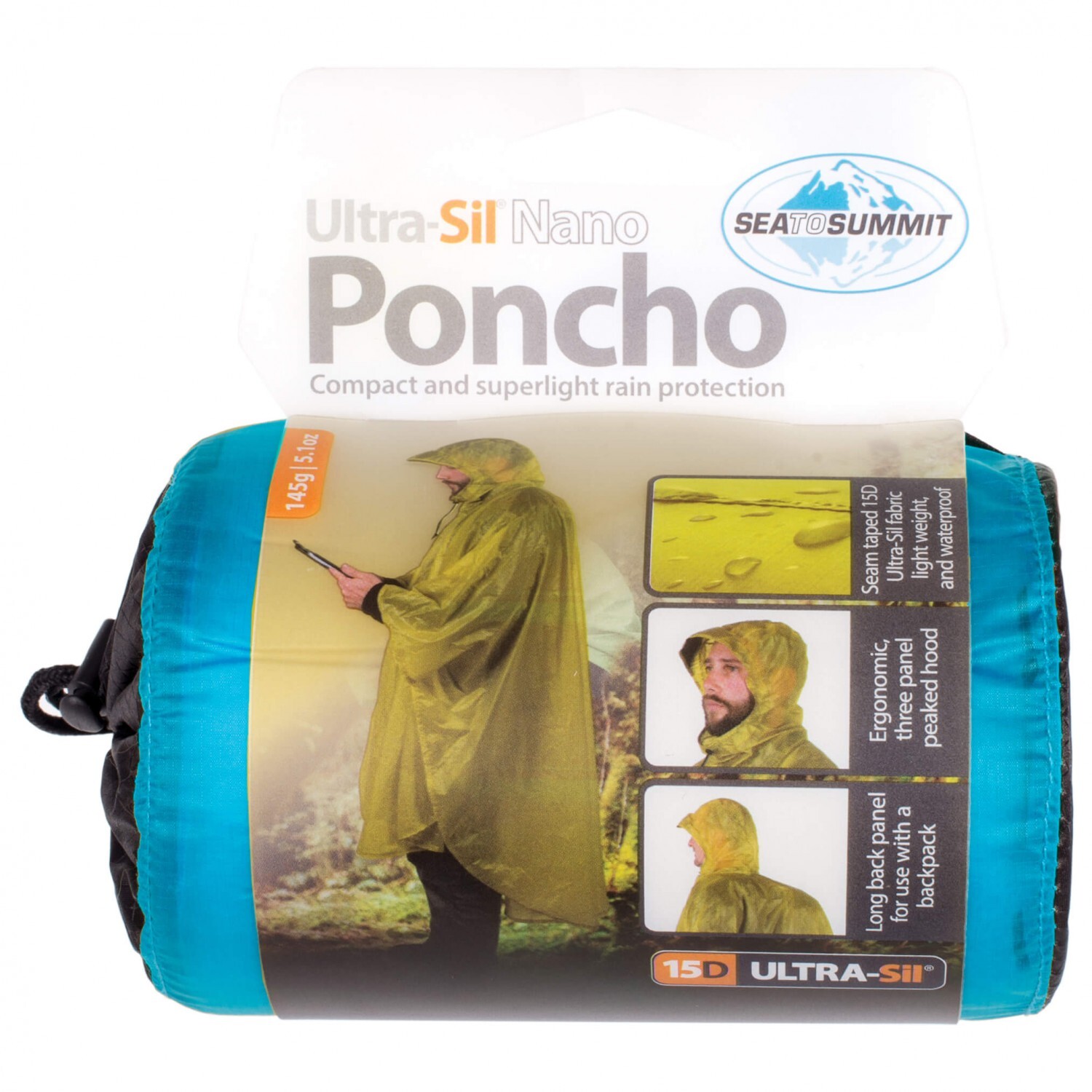 

Дождевик Sea To Summit Poncho 15D, синий