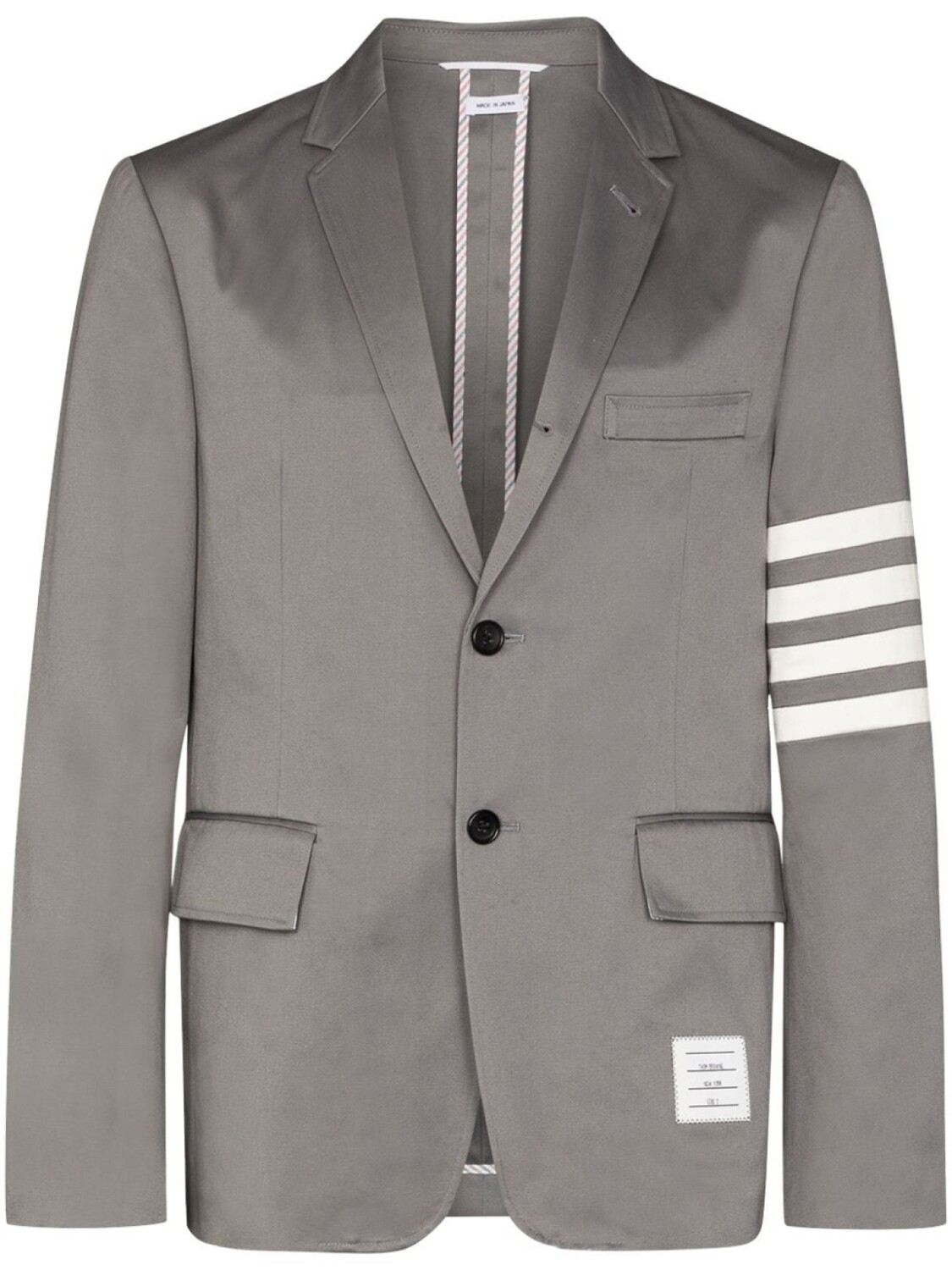 

Thom Browne однобортный пиджак с полосками 4-Bar, серый