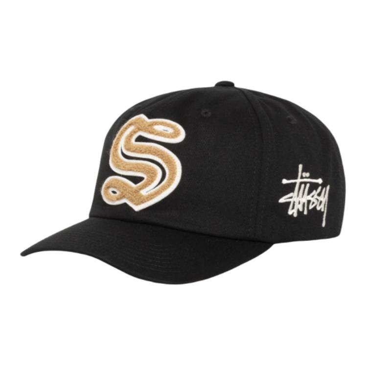 

Stussy Хлопковая бейсболка унисекс черная, Black