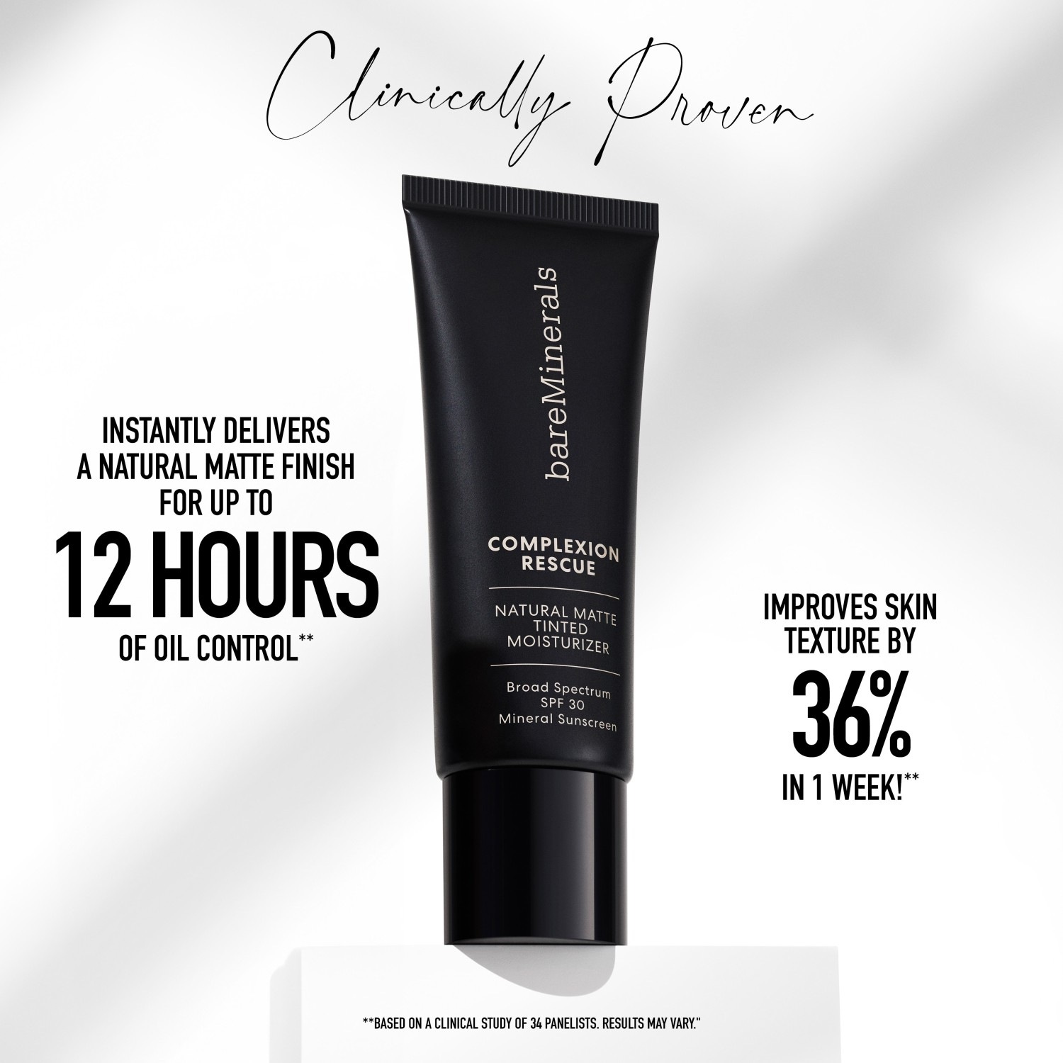 BB-крем complexion rescue natural matte tinted moisturizer mineral spf 30 Bareminerals, cinnamon 10.5, объем 35 мл — фото 4