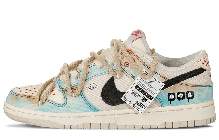 

Кроссовки Nike Dunk Skateboard Shoes Men Low-Top Ecru/Blue
