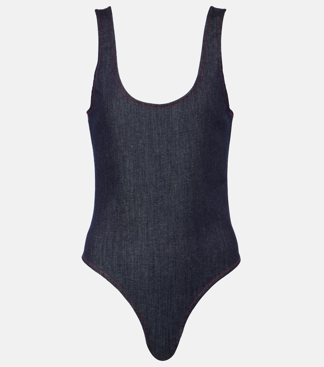 

Джинсовый боди Alaïa, Bleu Fonce