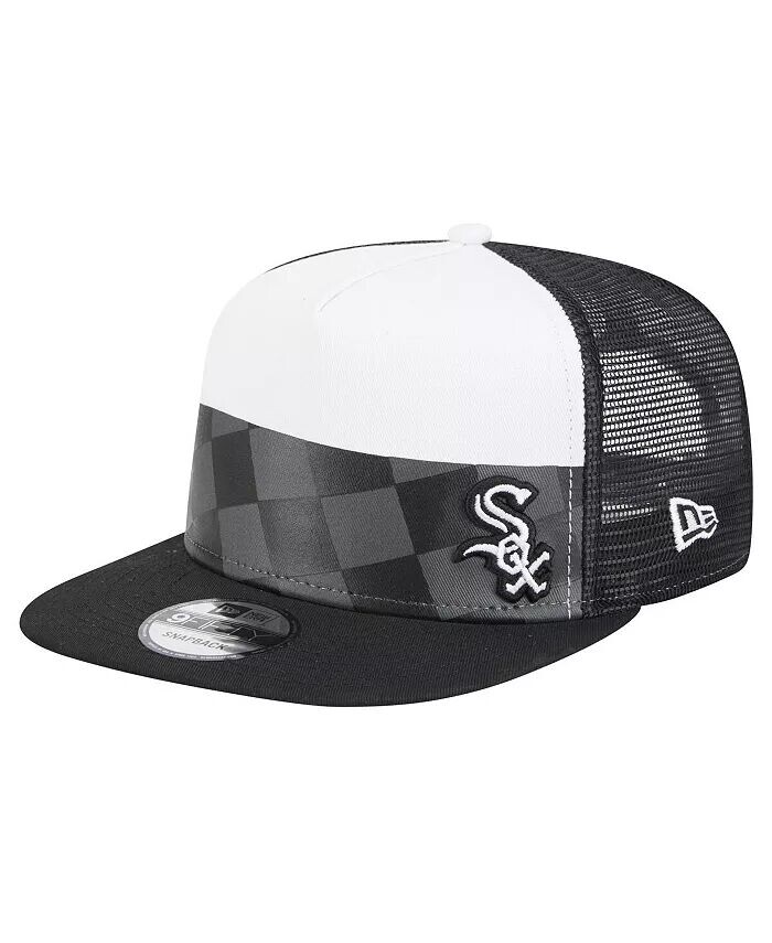 

Мужская черная кепка Chicago White Sox Checkmate Trucker 9FIFTY Snapback New Era, черный