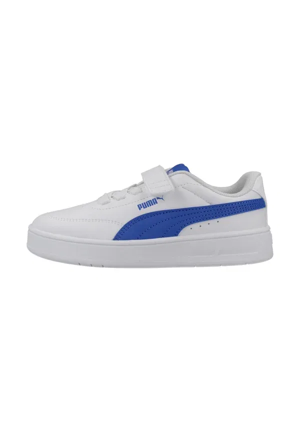 Кроссовки классические Court Classic Clean AC+ PS Baby Shoes Puma, белый с горно-голубым