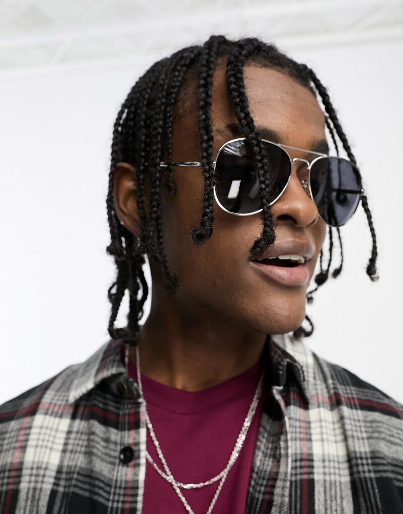 

Vans - Henderson - солнцезащитные очки-авиаторы серебристого цвета