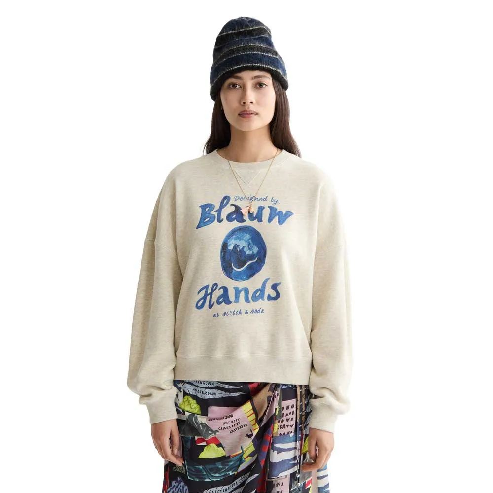 

Толстовка Scotch & Soda Washed Oversized Fit Graphic, бежевый