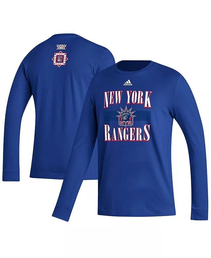 

Мужская футболка с длинным рукавом Royal New York Rangers Reverse Retro 2.0 Fresh Playmaker Adidas