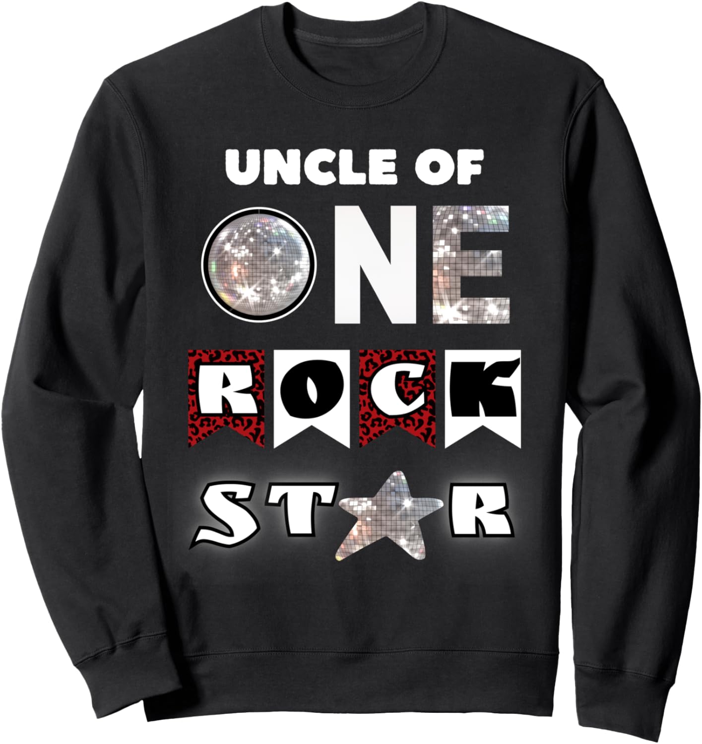 

Толстовка для семейной рок-н-ролльной вечеринки в честь первого дня рождения дяди одной рок-звезды Family Look Rock And Roll Theme Decoration Gifts, черный