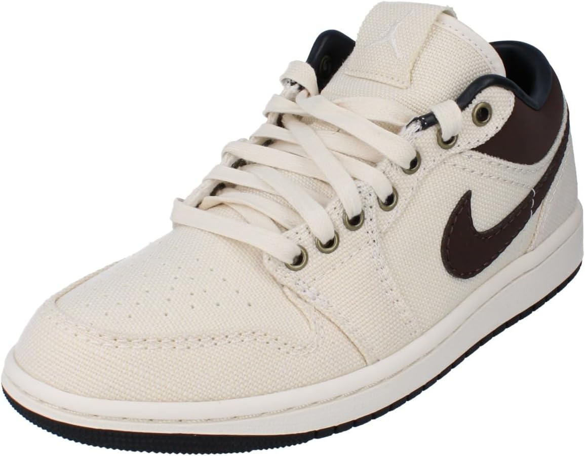 Мужские кроссовки Nike Air Jordan 1 Retro Low OG, слоновая кость/черный/коричневый