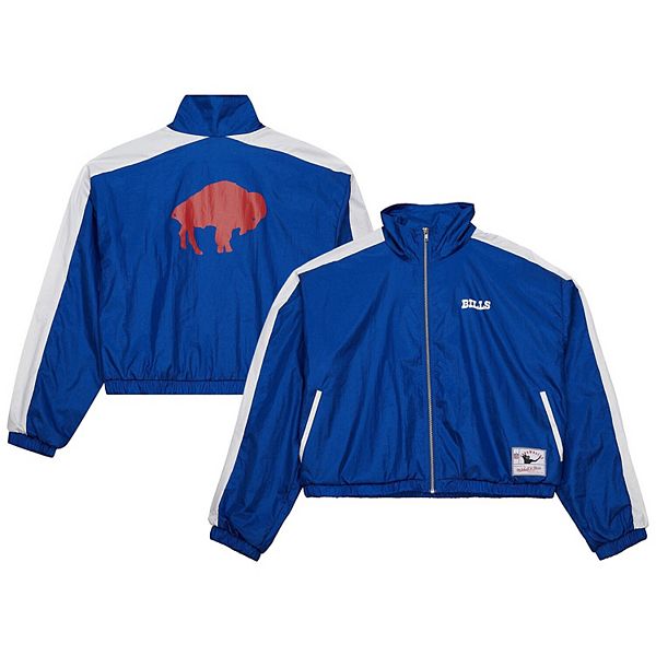 

Женская куртка cropped full-zip royal buffalo bills nylon Mitchell & Ness