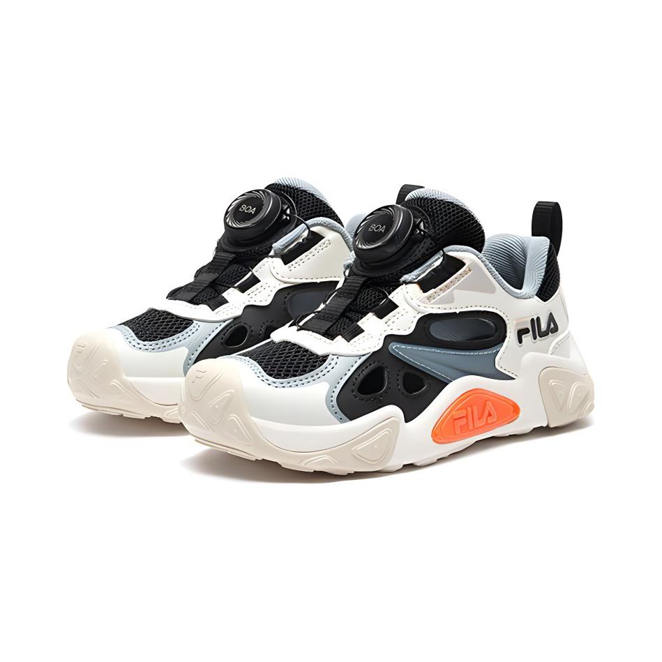 FILA KIDS Детские кроссовки с нескользящей подошвой, износостойкие, черного и белого цвета, для детей от 3 до 7 лет — фото 3