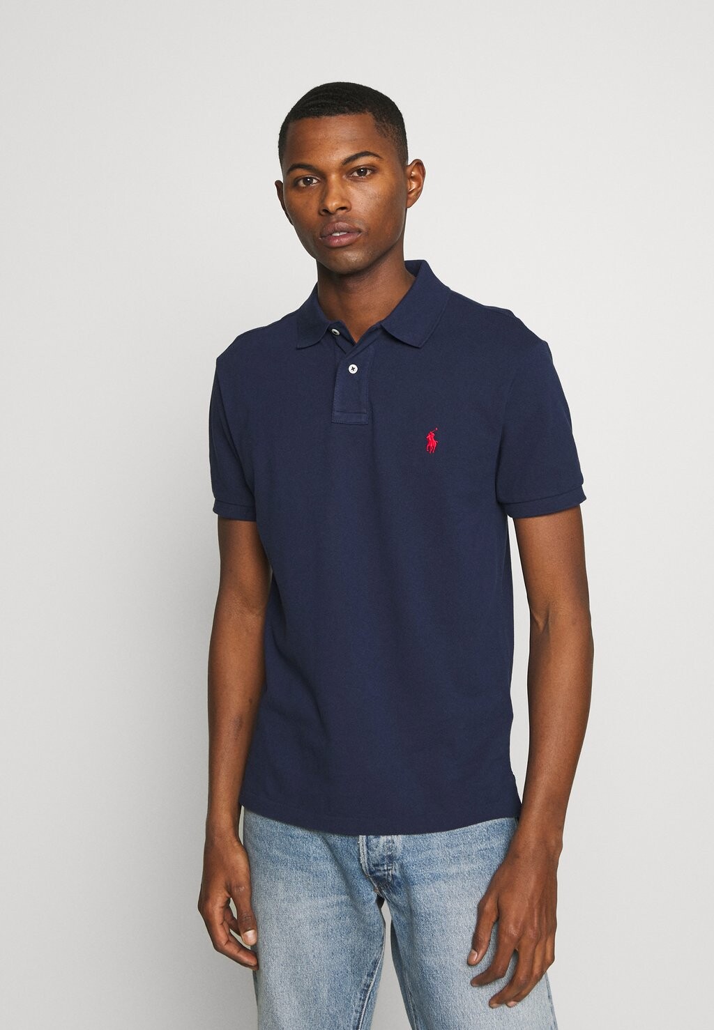 Рубашка-поло КОРОТКИЙ РУКАВ Polo Ralph Lauren, темно-синий Ньюпорт