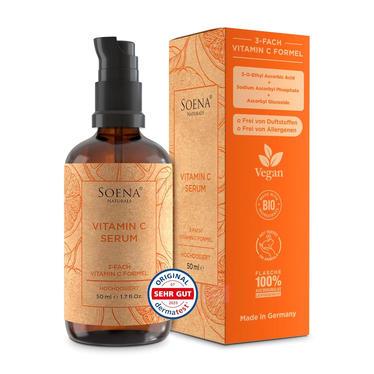 Сыворотка Soena — Органическая для лица с витамином C Naturals