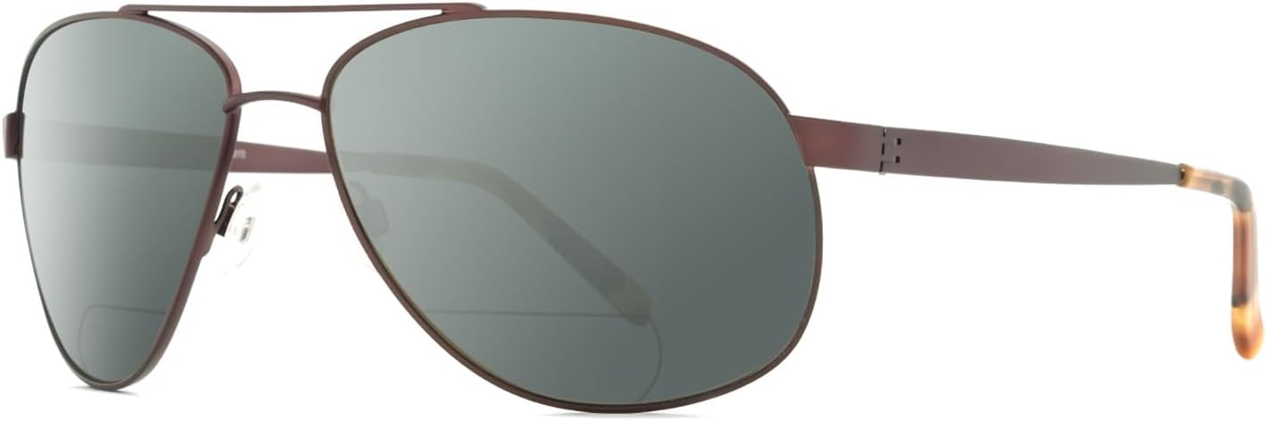 

Солнцезащитные очки-пилот Gladiator с металлическими линзами, поляризованные, бифокальные, для мужчин и женщин, модные, стильные, современные, спортивные Reptile, Matte Espresso Tortoise/Smoke Grey