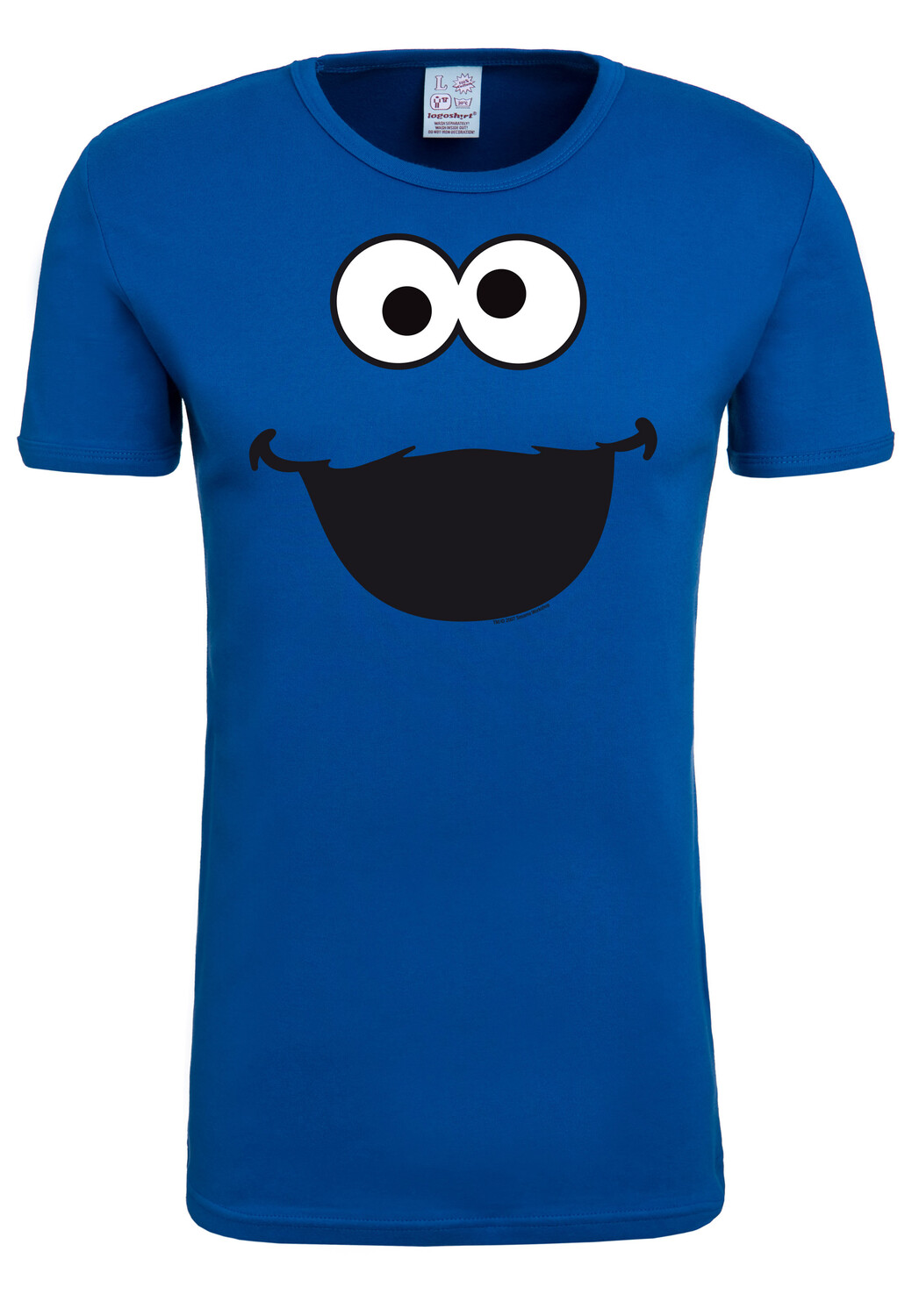 

Футболка Logoshirt Cookie Monster – Face, синий