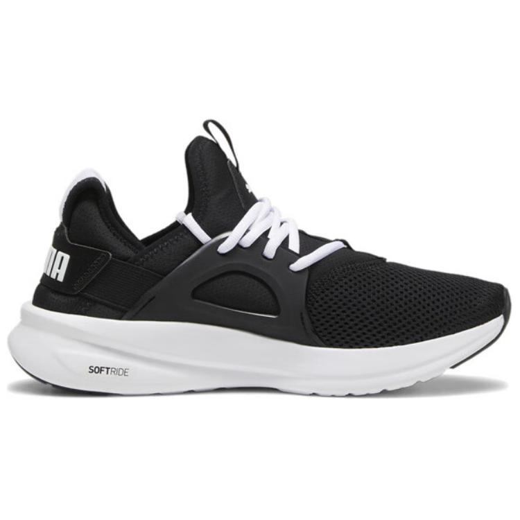 PUMA Софтрайд Лоу Топ Кэжуал Сити Коммьют Беговые Кроссовки Унисекс Блэк Уайт - Блэк/Уайт, цвет Black/White — фото 2