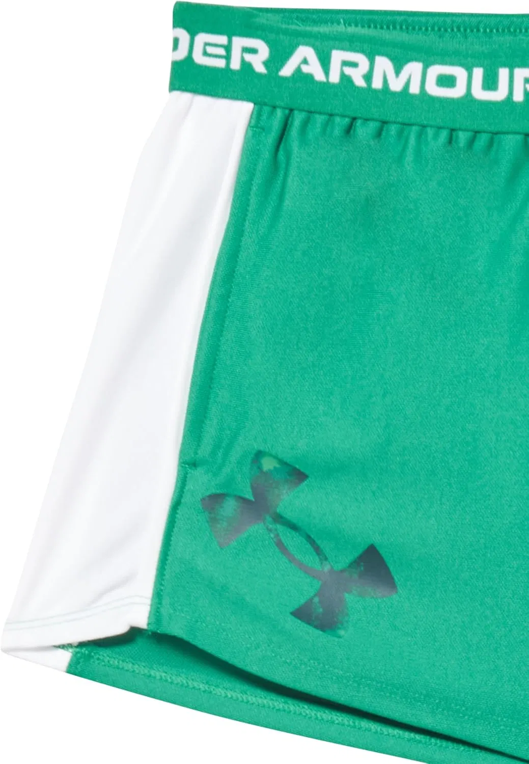 Детские шорты Under Armour Tech Play Up Logo Shorts (для девочек постарше), Team Kelly Green/Forest Green — фото 2
