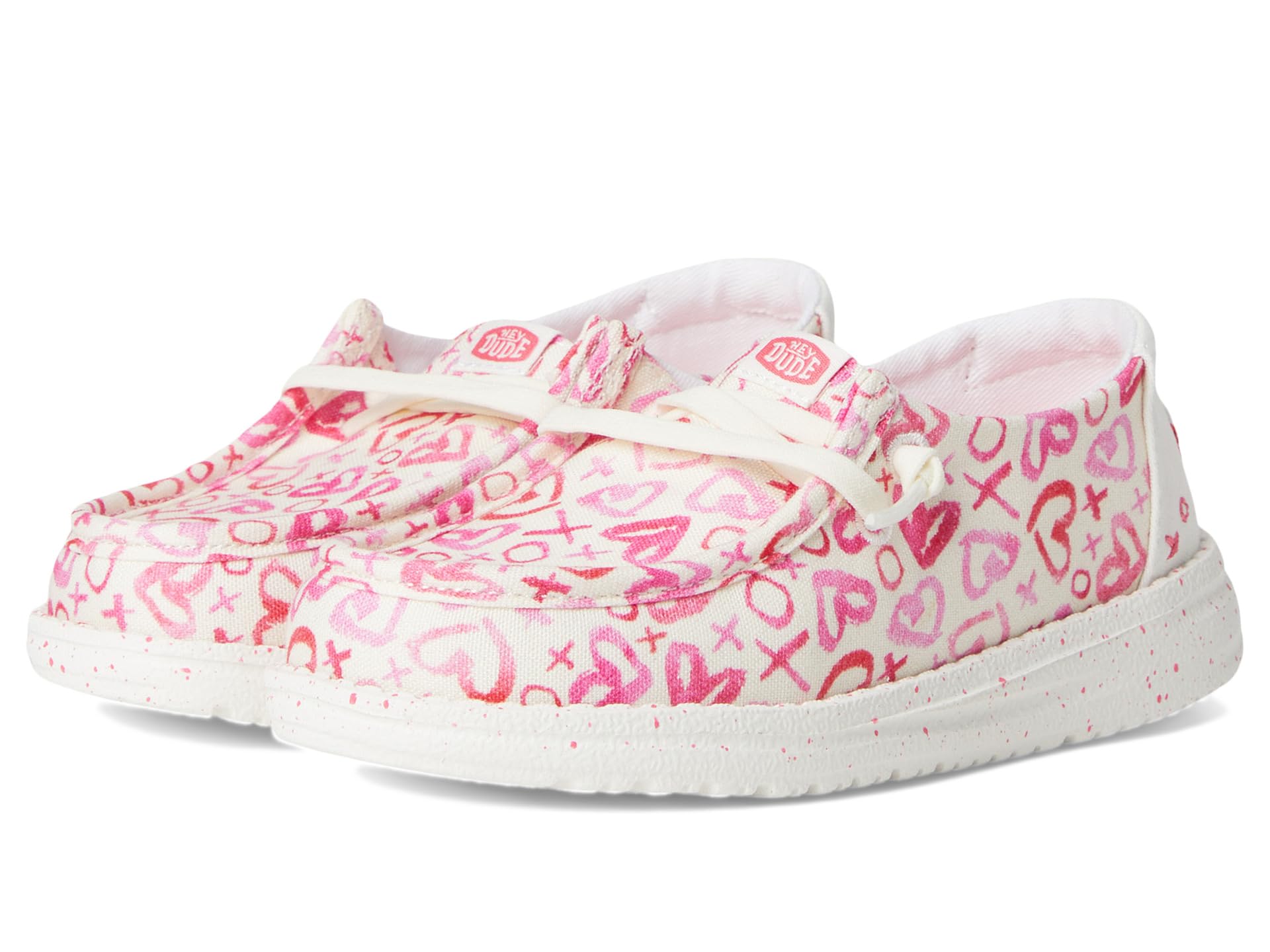 

Кроссовки Hey Dude Kids Wendy Watercolor Hearts, Pink/White