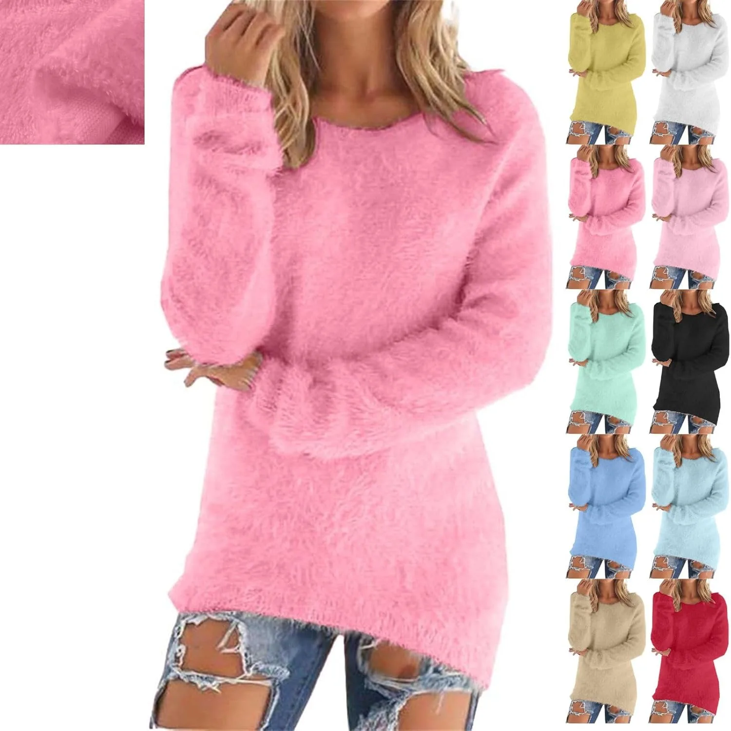 

Свитер женский осень 2025, уютный легкий пуловер с длинным рукавом dyiozbga