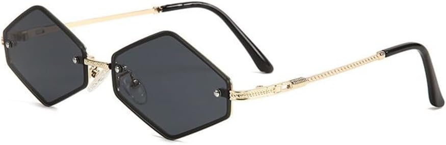 

Модные многоугольные солнцезащитные очки для женщин, персонализированная металлическая оправа в стиле хип-хоп, мужские рыболовные очки с защитой от УФ-излучения UV400 MTZJH, 2