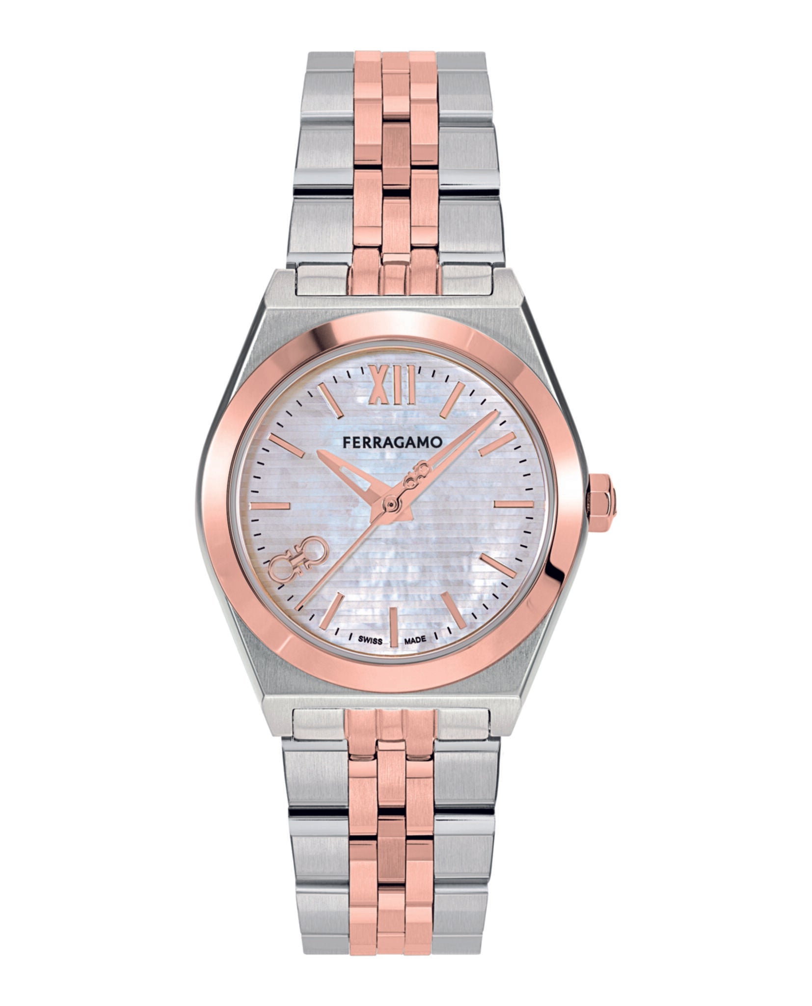 

Часы Vega New Salvatore Ferragamo, цвет two tone/two tone/white