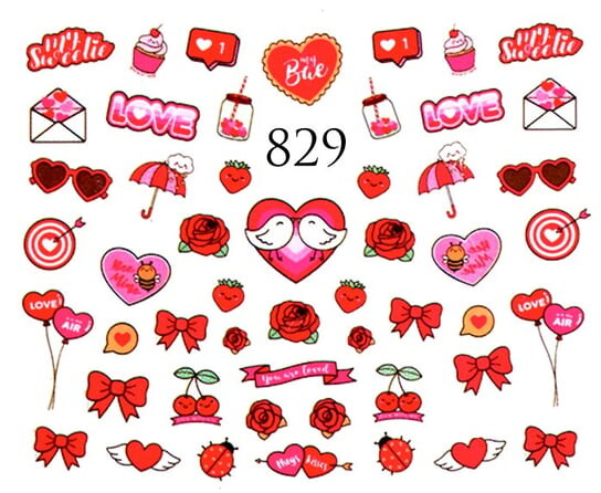 

Водные наклейки для ногтей - №829, Raisin