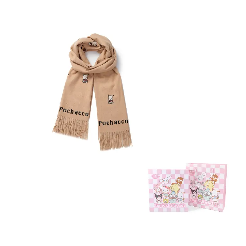 

Sanrio Шерстяной шарф Pacha Dogs, Pachacu Dog Earth Tone Fringe Scarves