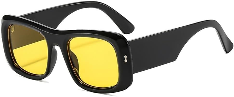 

Солнцезащитные очки конфетных цветов для женщин и мужчин с заклепками, защита от УФ-излучения UV400, для занятий спортом на открытом воздухе, бега и езды на велосипеде Generic, Black Yellow