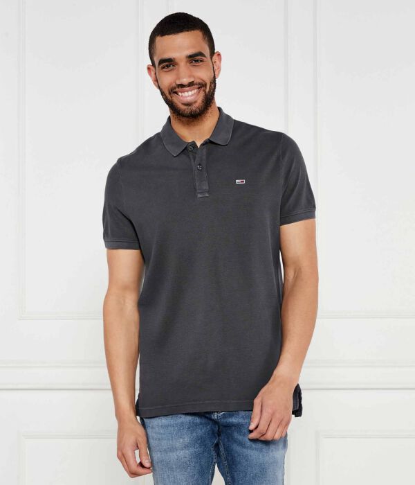 

Рубашка поло Slim fit Tommy Jeans, черный