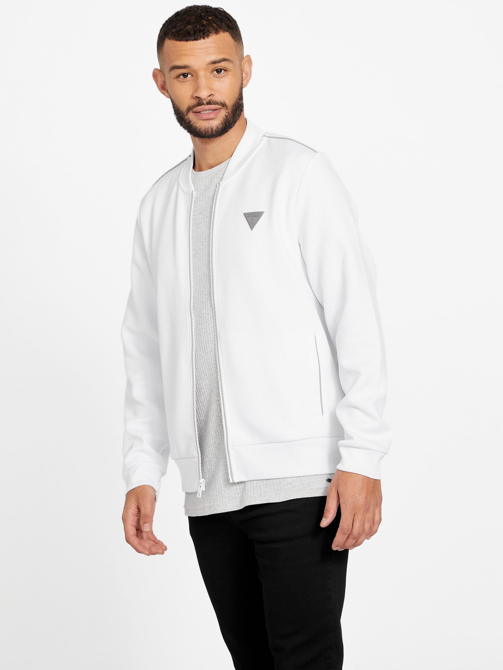 

Стеганая летная куртка Astro Guess Factory, цвет pure white