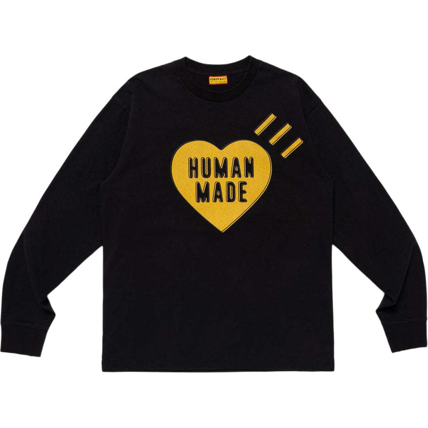 

Футболка с длинным рукавом и логотипом в виде сердца HUMAN MADE, черный