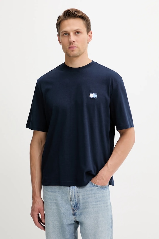 

Хлопковая футболка Tommy Jeans, темно-синий