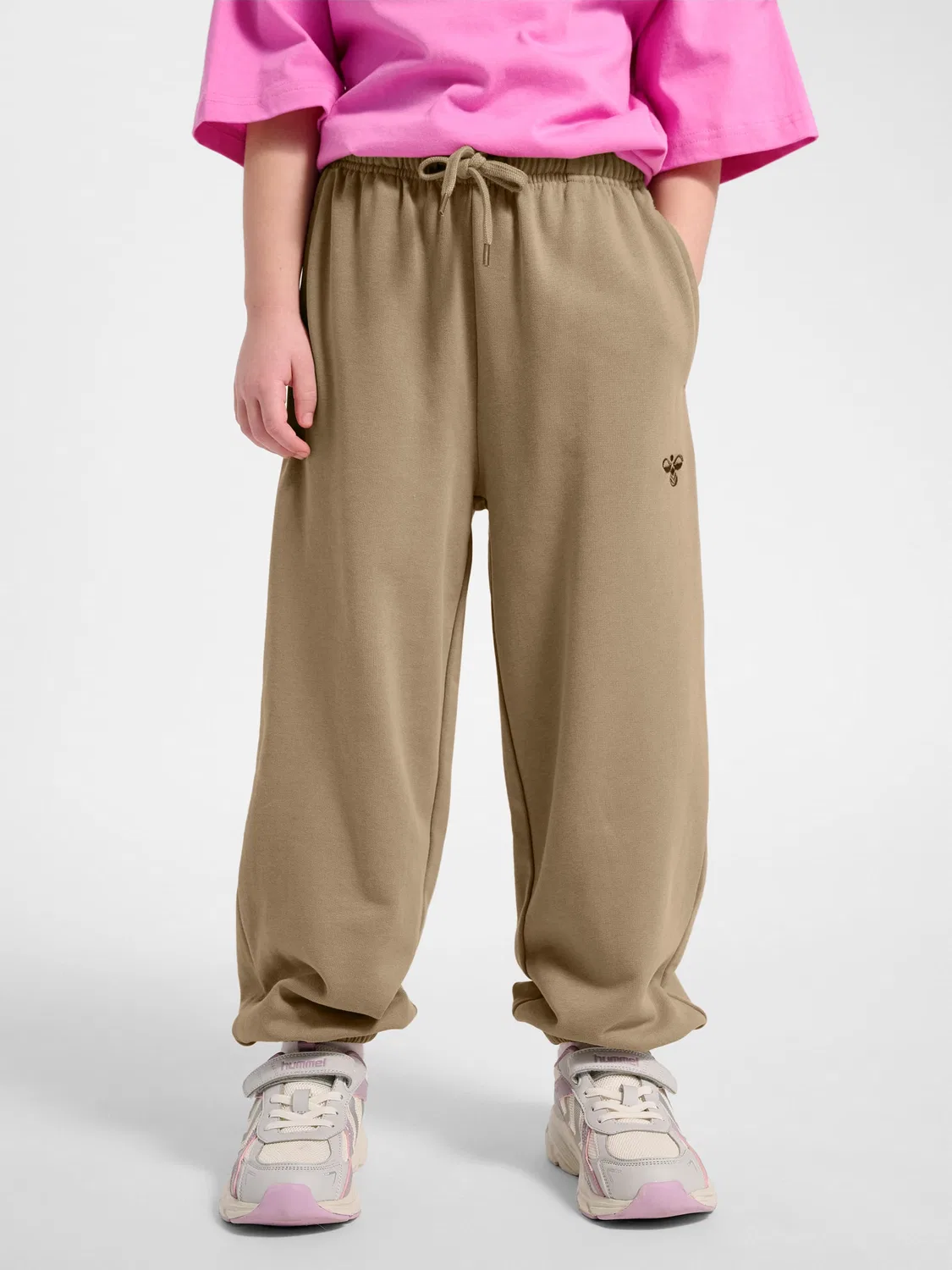 Спортивные штаны, детские, Hummel, серебристо-норковый