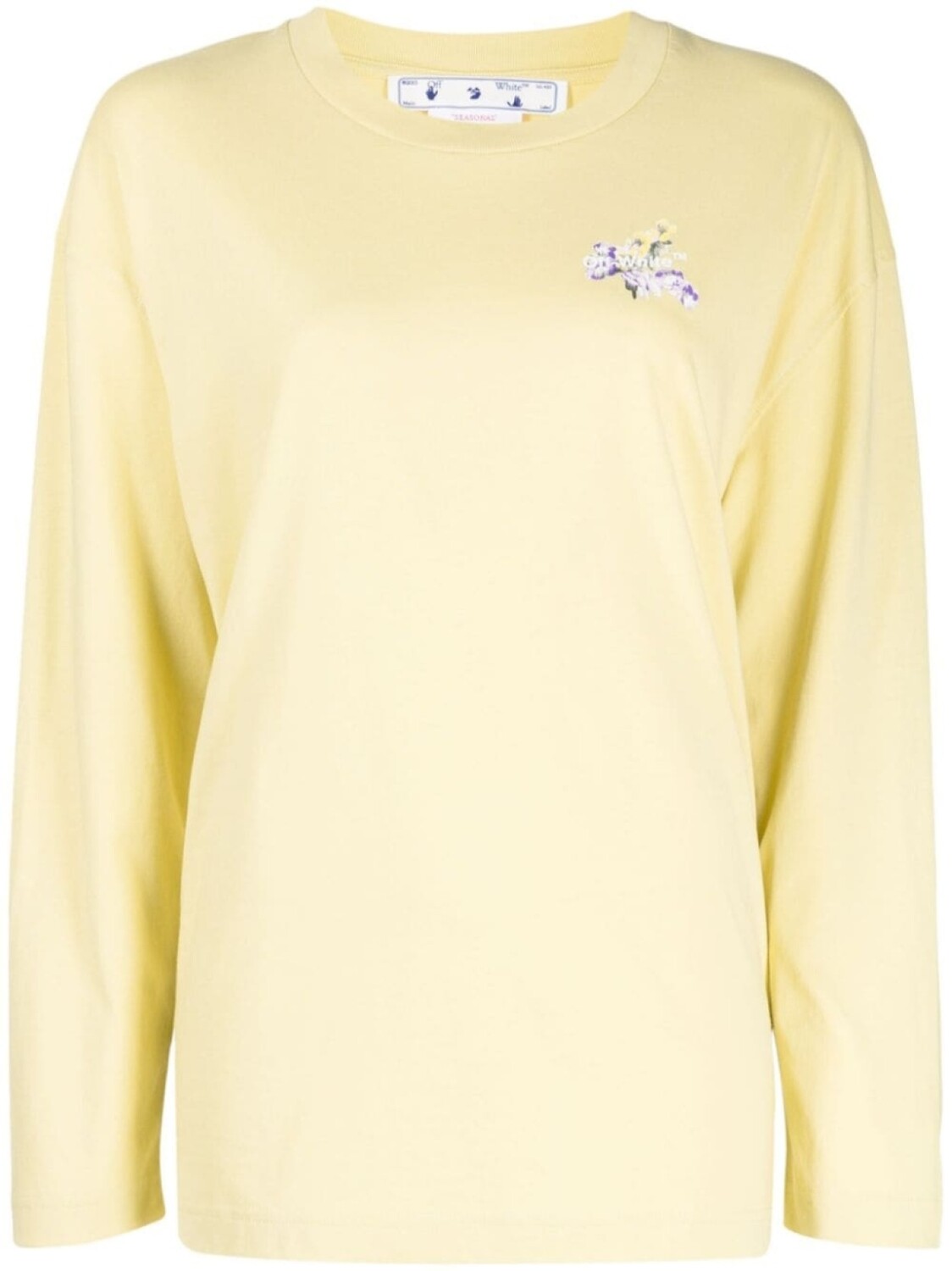 

Off-White толстовка из органического хлопка с логотипом Flower Arrow, желтый
